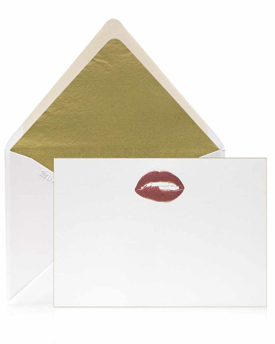 Pucker Lips Stationery Set, Box of 12